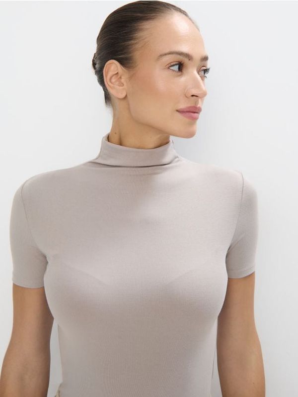Mohito Mohito - Bluza s ovratnikom-stand-up - bež