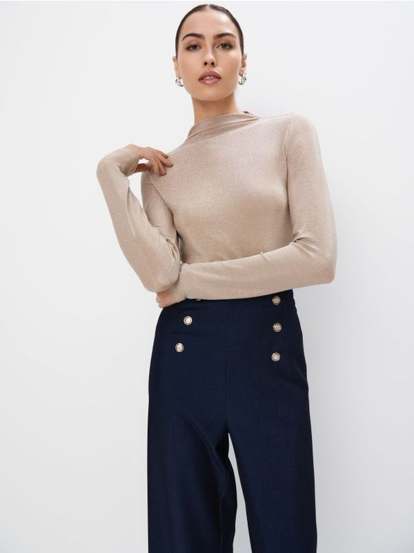 Mohito Mohito - Bluza s ovratnikom-stand-up - bež