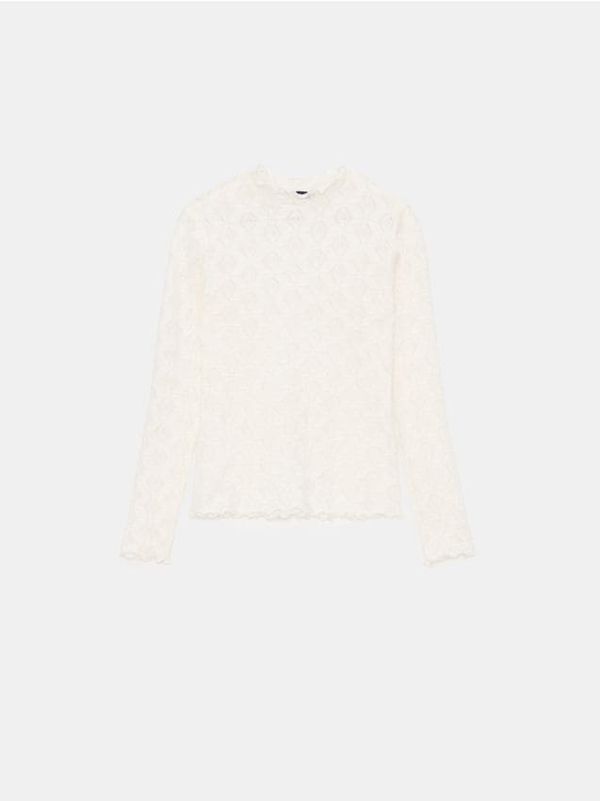 Mohito Mohito - Bluza s ovratnikom-stand-up - krem