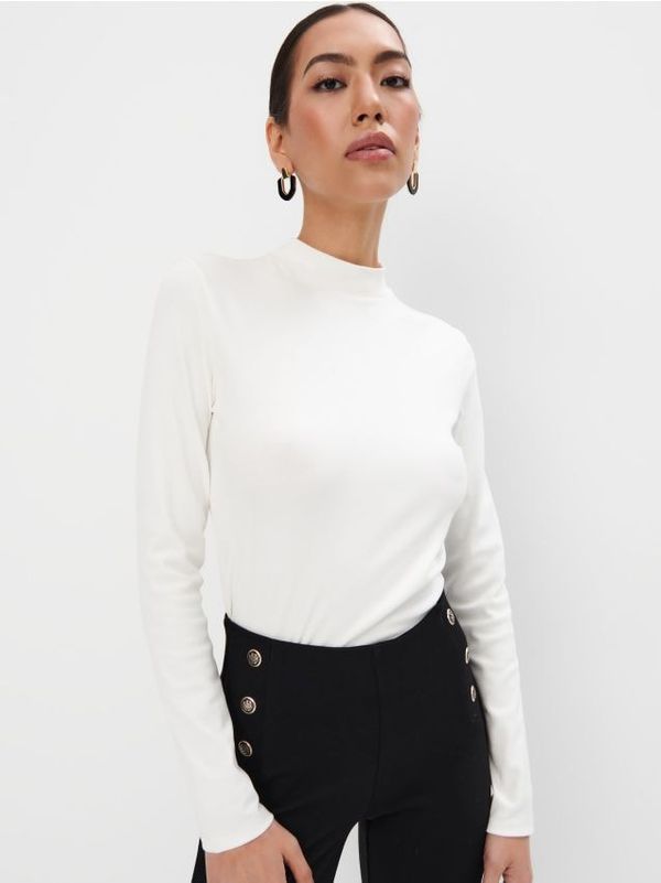 Mohito Mohito - Bluza s ovratnikom-stand-up - krem