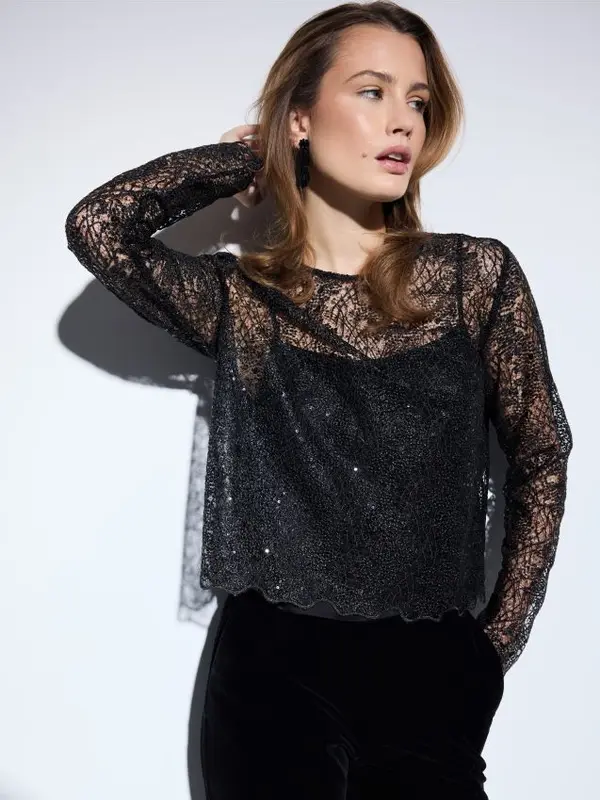 Mohito Mohito - Bluza s ukrasnim detaljima - crna