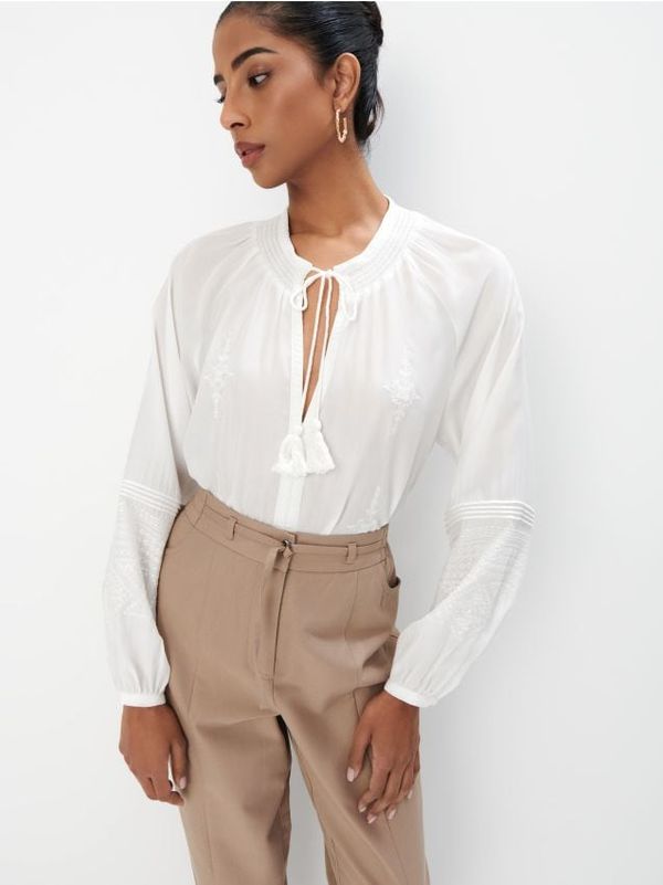 Mohito Mohito - Bluza s visokim udjelom viskoze - krem