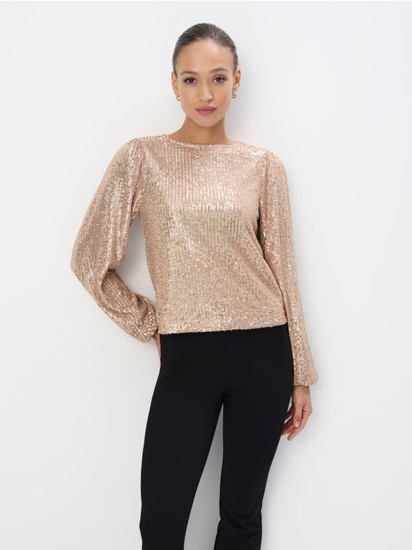 Mohito Mohito - Bluza sa šljokicama - bež