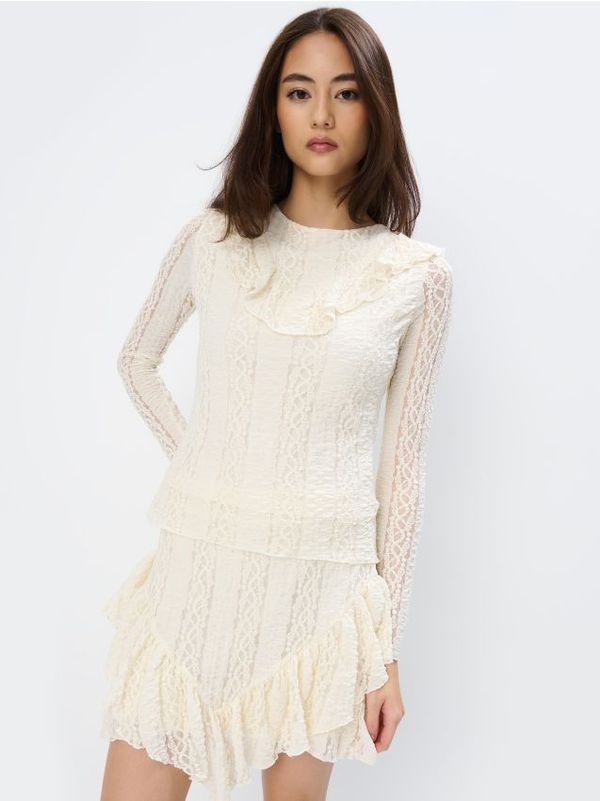 Mohito Mohito - Čipkasta bluza - bež