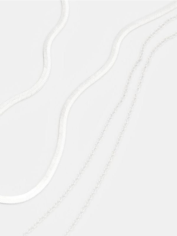 Mohito Mohito - Dvostruka ogrlica - srebrna