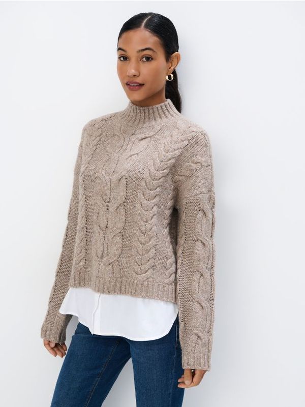 Mohito Mohito - Džemper s košuljom - bež