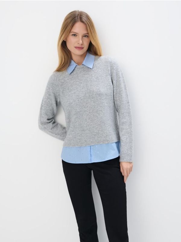 Mohito Mohito - Džemper s košuljom - siva