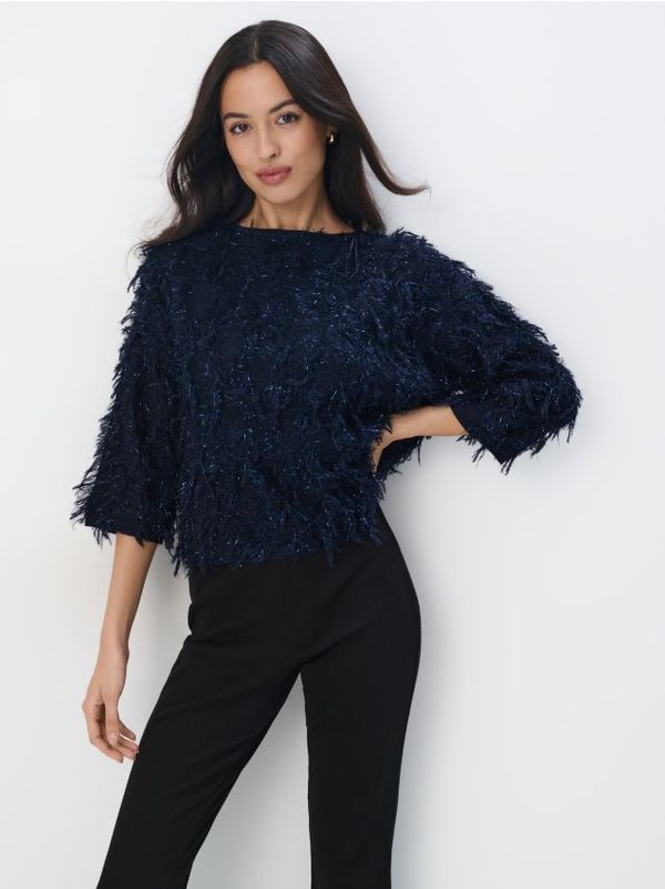 Mohito Mohito - Džemper s metalik nitima - mornarsko plava