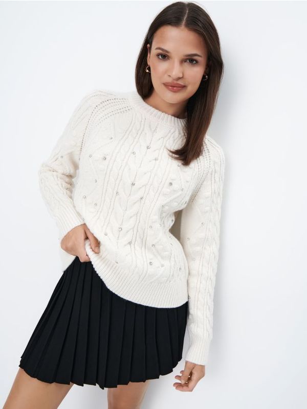 Mohito Mohito - Džemper s ukrasnim detaljima - krem