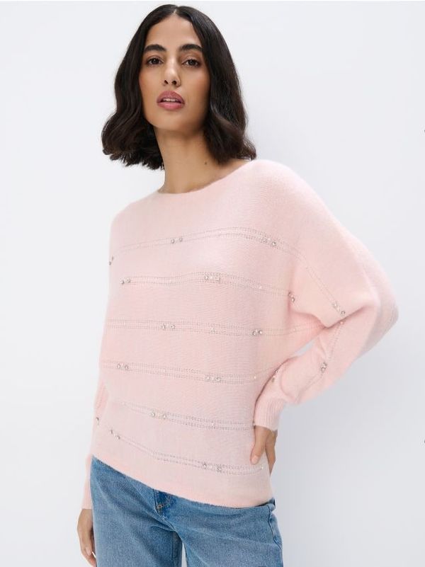 Mohito Mohito - Džemper s ukrasnim detaljima - pastelno roza