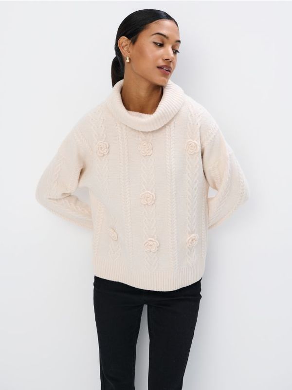 Mohito Mohito - Džemper s ukrasnim pletivom - bež