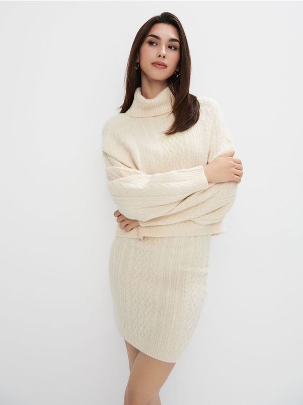 Mohito Mohito - Džemper s ukrasnim pletivom - bež