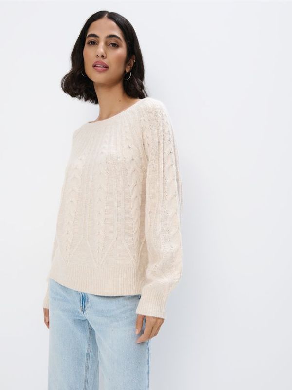 Mohito Mohito - Džemper s ukrasnim pletivom - krem