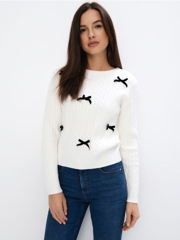 Mohito Mohito - Džemper s ukrasnim pletivom - krem