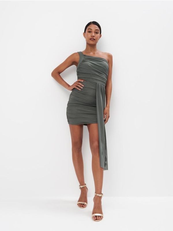 Mohito Mohito - Elegantna mini haljina preko jednog ramena - zelena