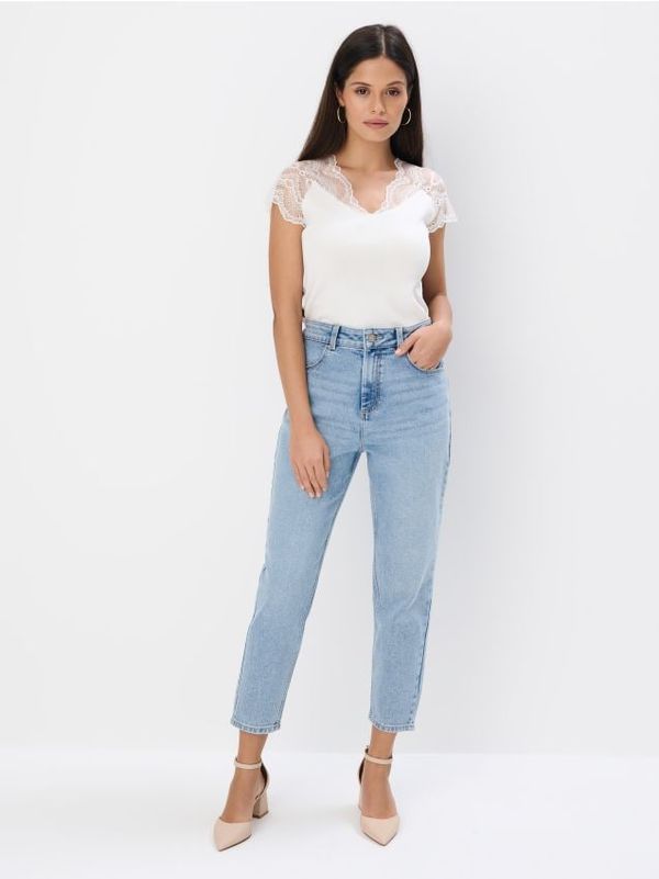 Mohito Mohito - Farmerke mom kroja PETITE - plava