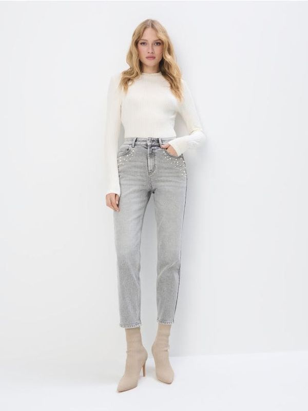 Mohito Mohito - Farmerke mom kroja - siva