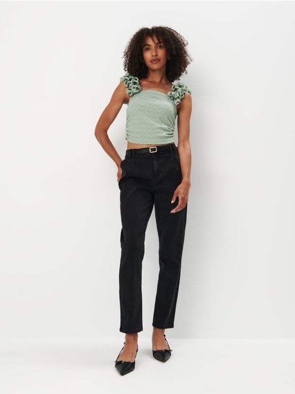 Mohito Mohito - Farmerke s remenom - crna