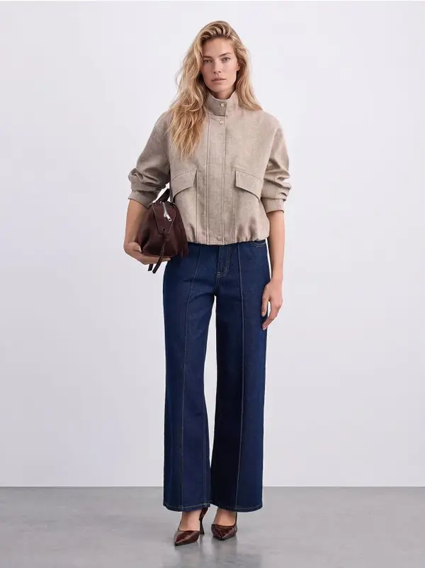 Mohito Mohito - Farmerke sa širokim nogavicama - mornarsko plava