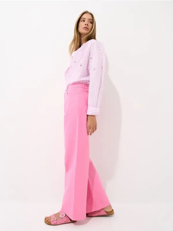 Mohito Mohito - Farmerke sa širokim nogavicama - roza