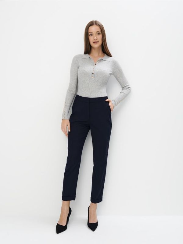 Mohito Mohito - Hlače cigareta kroja - mornarsko plava