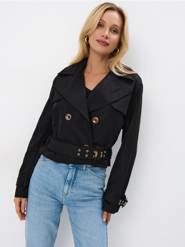 Mohito Mohito - Jakna s pojasom - crna