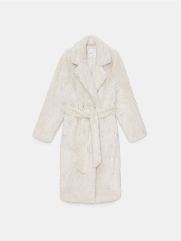 Mohito Mohito - Kaput od umjetnog krzna - krem