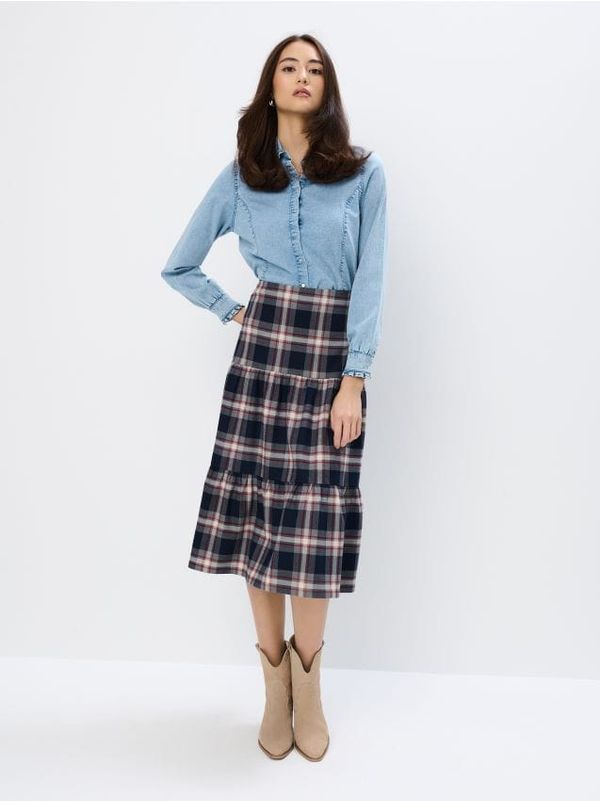 Mohito Mohito - Karirana suknja - mornarsko plava