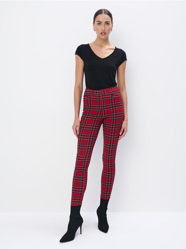 Mohito Mohito - Karirane hlače - crvena