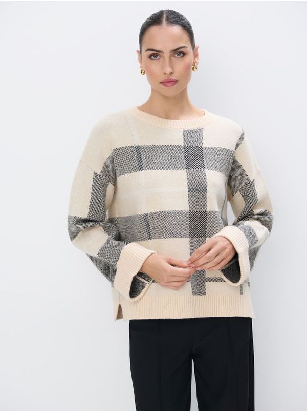 Mohito Mohito - Karirani džemper - bež