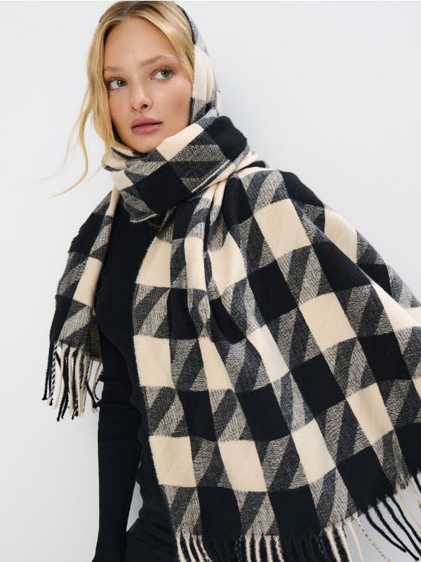 Mohito Mohito - Karirani šal - crna