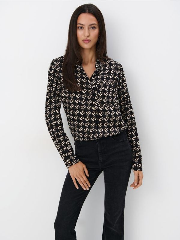 Mohito Mohito - Košulja s visokim udjelom viskoze i natpisima - crna