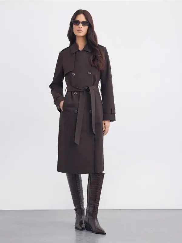 Mohito Mohito - LADIES` COAT - tamno smeđa