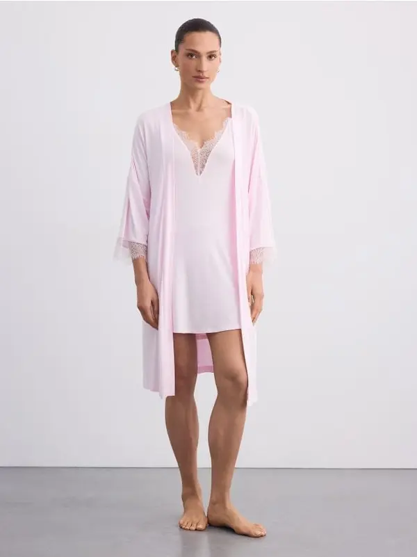 Mohito Mohito - LADIES` DRESSING GOWN - roza