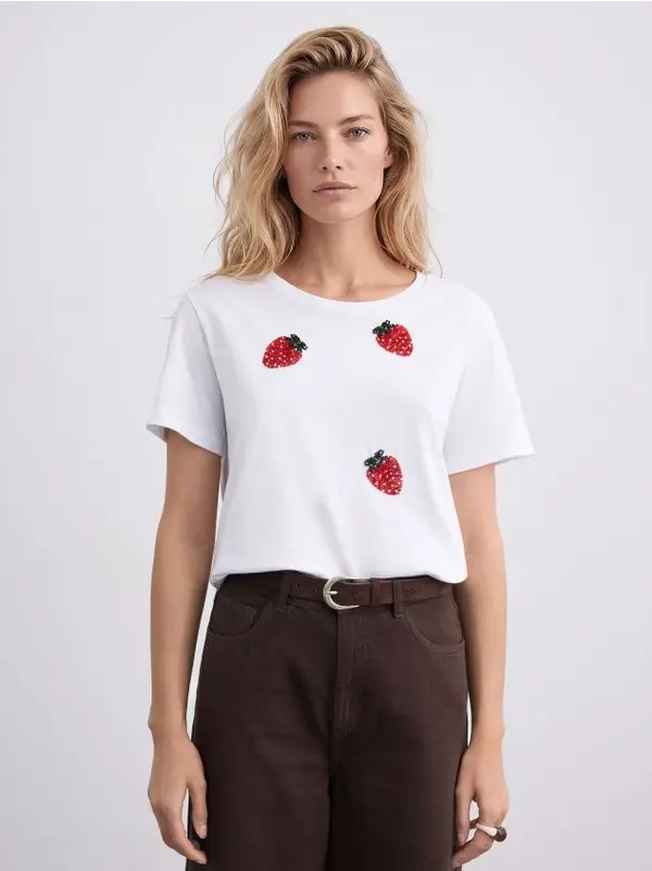 Mohito Mohito - LADIES` T-SHIRT - bijela