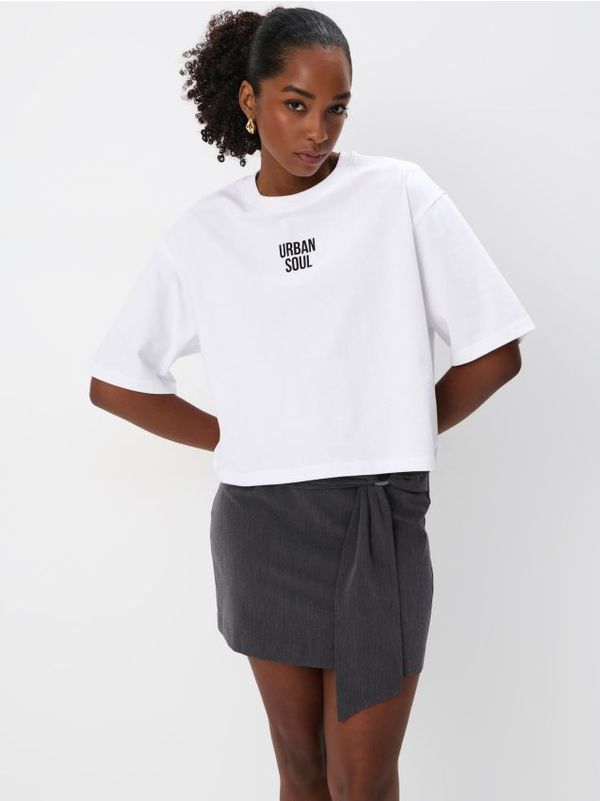 Mohito Mohito - Majica kratkih rukava s natpisom - bijela