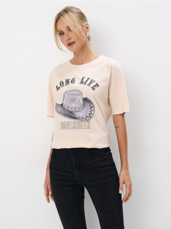 Mohito Mohito - Majica s printom - bež