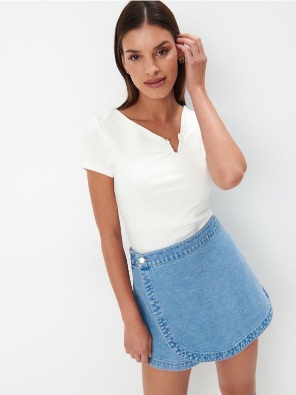 Mohito Mohito - Majica s ukrasnim elementom - krem