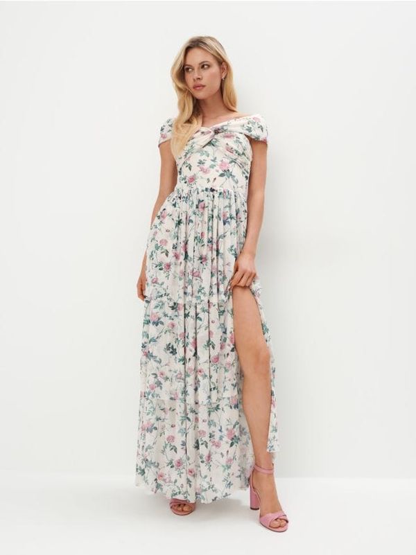 Mohito Mohito - Maxi haljina s cvjetićima - bež