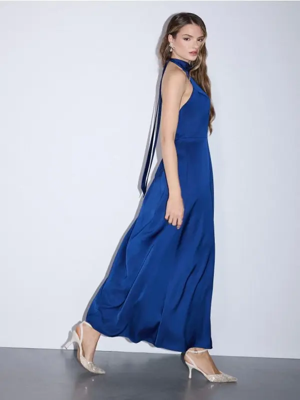 Mohito Mohito - Maxi haljina s halter izrezom - mornarsko plava