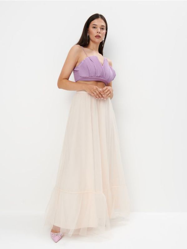 Mohito Mohito - Maxi suknja od tila - bež