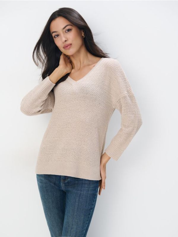 Mohito Mohito - Metalik pleteni džemper - bež