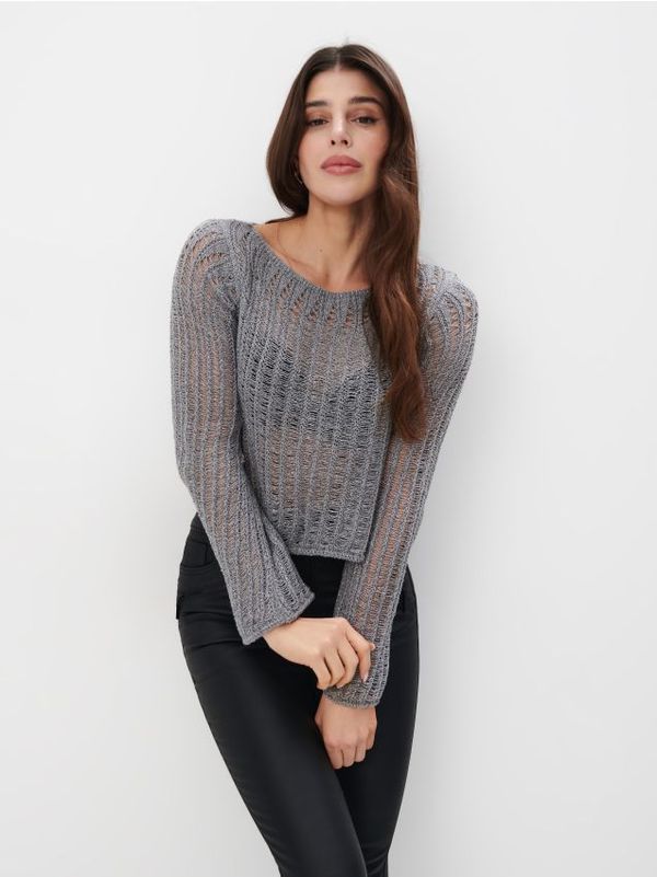 Mohito Mohito - Metalik pleteni džemper - siva