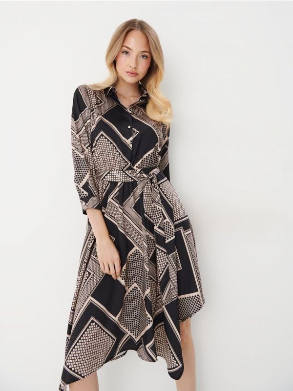 Mohito Mohito - Midi haljina-košulja - crna