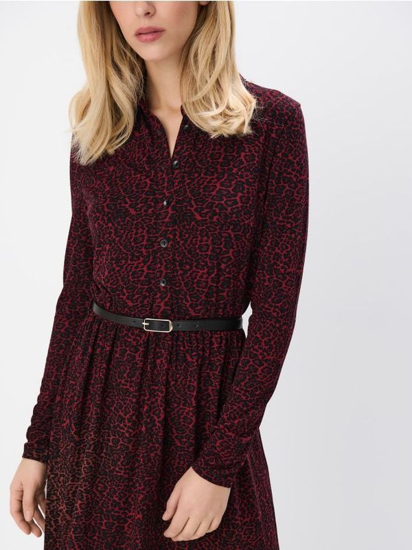 Mohito Mohito - Midi haljina-košulja - crvena