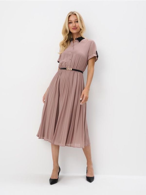 Mohito Mohito - Midi haljina-košulja - smeđa