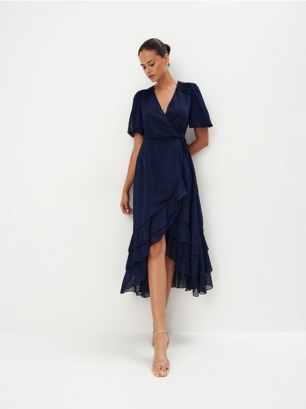 Mohito Mohito - Midi haljina na preklop - mornarsko plava