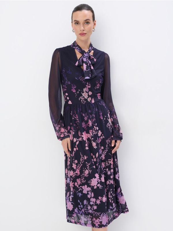 Mohito Mohito - Midi haljina na vezivanje pri vratu - mornarsko plava