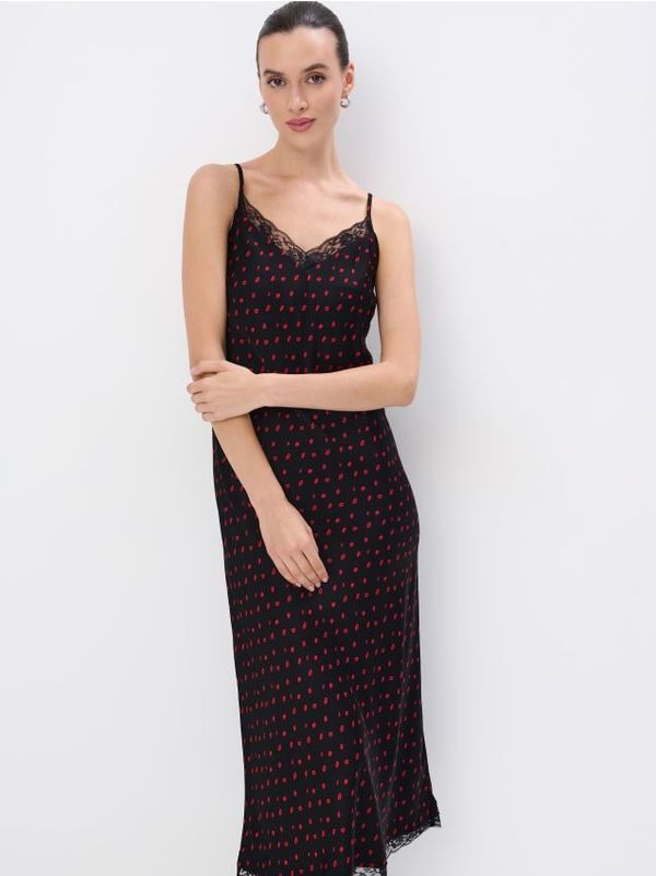 Mohito Mohito - Midi haljina od viskoze - crna