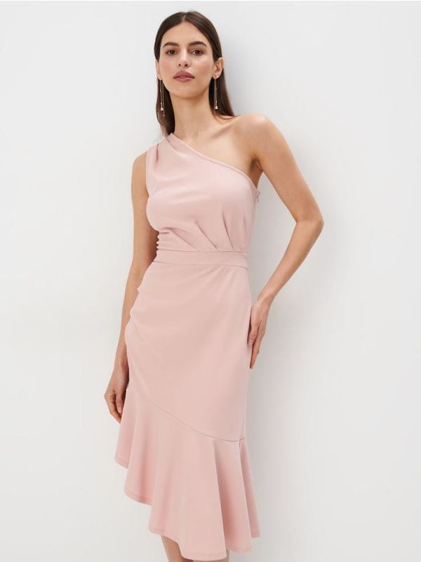 Mohito Mohito - Midi haljina preko jednog ramena - roza